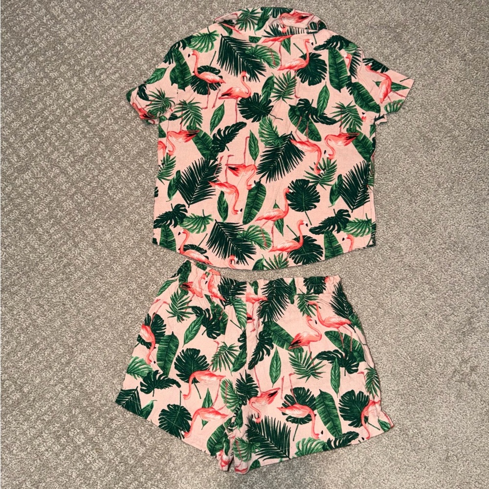 Kids Tropical Flamingo Matching Set Size 5T - Picture 2 of 8